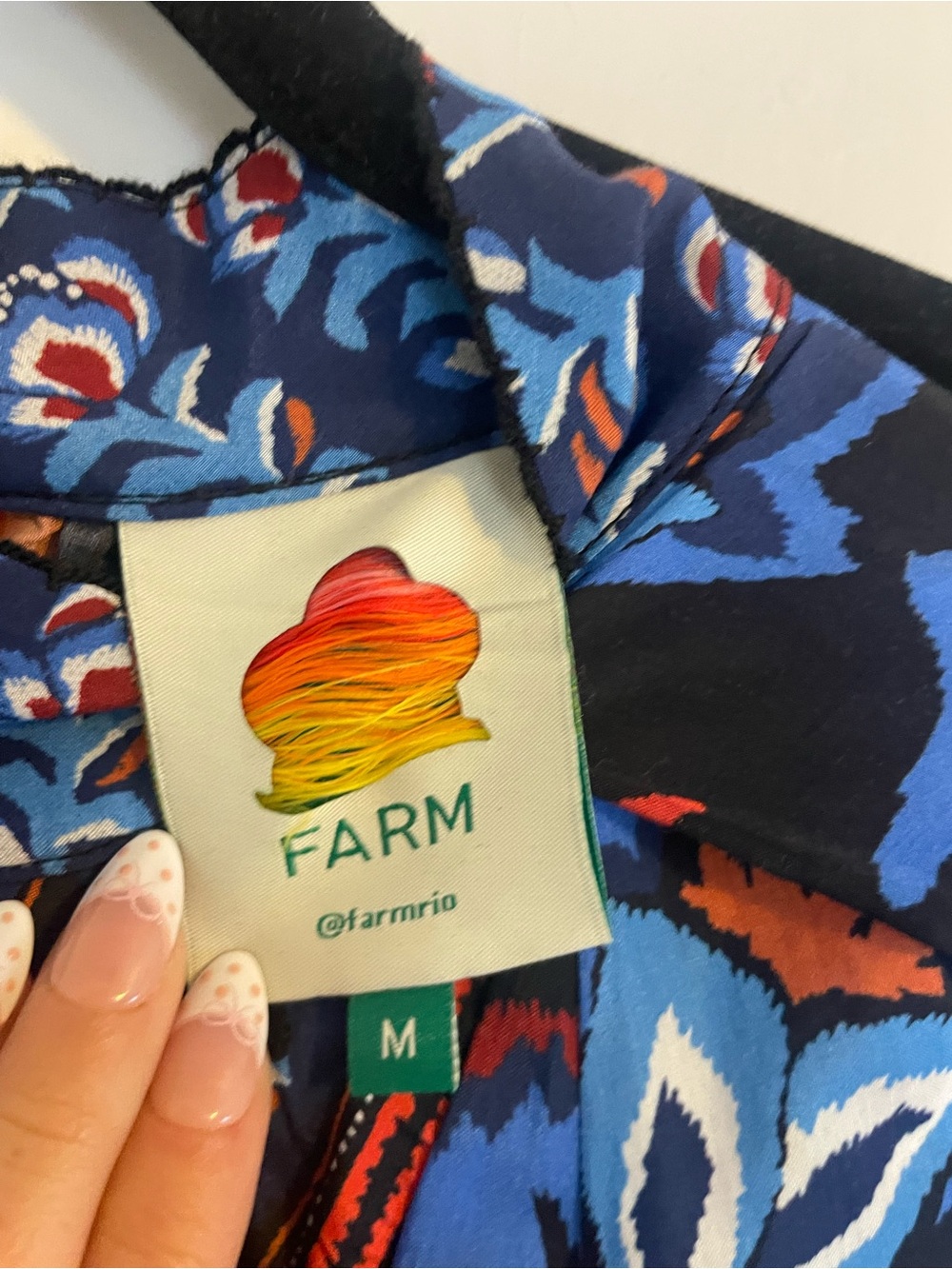 FARM Rio Black Toucans Scarf Long Sleeve Mini Dress Size M - Picture 4 of 4